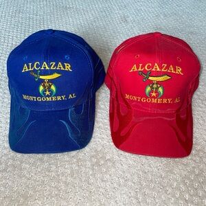 Vintage Alcazar Shriners Montgomery AL Hat Cap Adult Adjustable Strap Back Flame